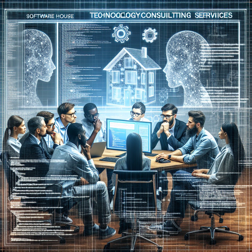 Usługi doradcze w zakresie technologii w software house.